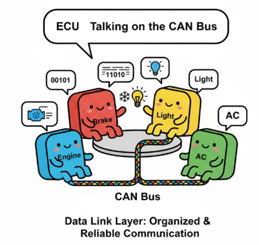 CAN bus Data link layer: เมื่อสัญญาณเริ่มมีระเบียบ